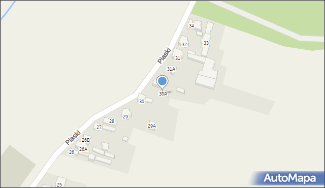 Brudzew, Piaski, 30B, mapa Brudzew