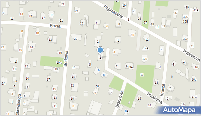 Brwinów, Piaskowa, 4, mapa Brwinów