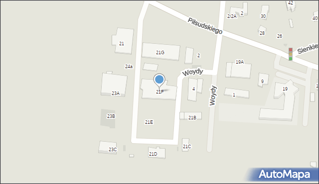 Brwinów, Piłsudskiego Józefa, marsz., 21F, mapa Brwinów