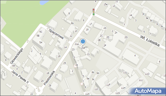 Brzeg, Piastowska, 21d, mapa Brzeg