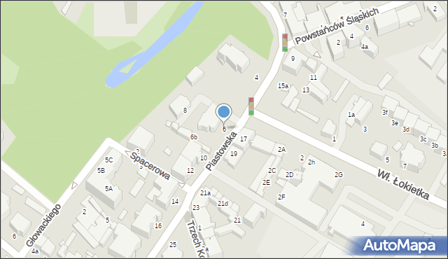 Brzeg, Piastowska, 6, mapa Brzeg