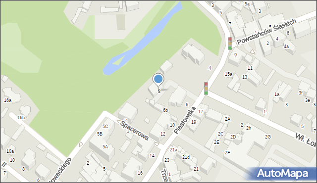 Brzeg, Piastowska, 8, mapa Brzeg