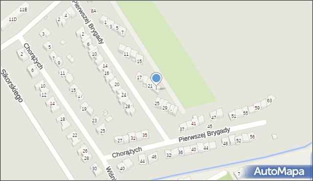 Brzeg, Pierwszej Brygady, 23, mapa Brzeg