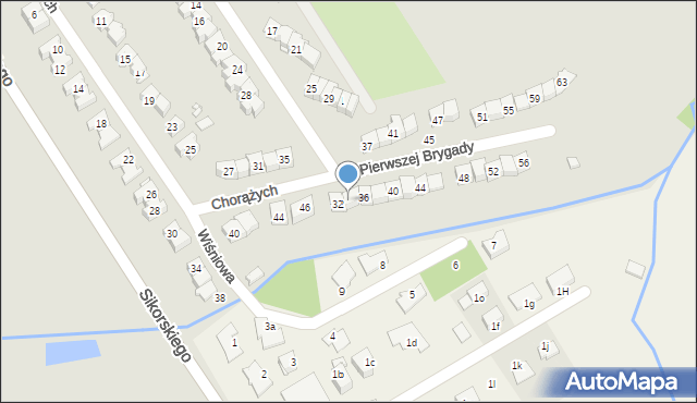 Brzeg, Pierwszej Brygady, 34, mapa Brzeg