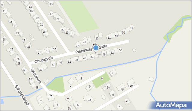 Brzeg, Pierwszej Brygady, 46, mapa Brzeg