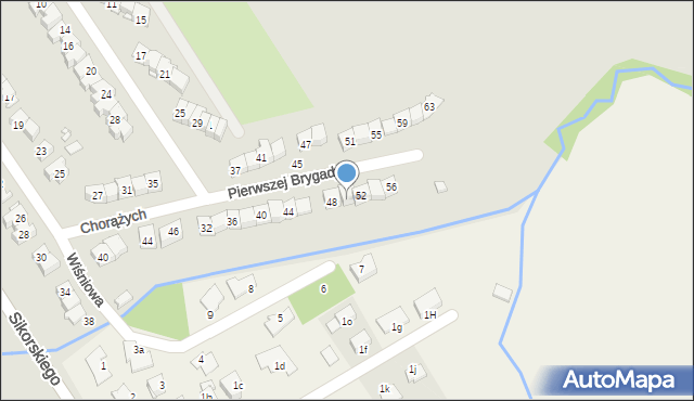 Brzeg, Pierwszej Brygady, 50, mapa Brzeg