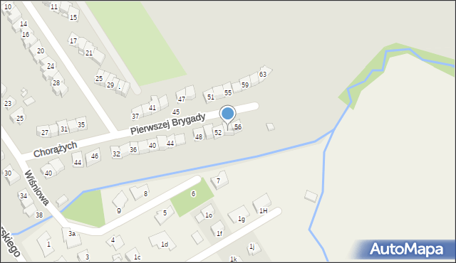 Brzeg, Pierwszej Brygady, 54, mapa Brzeg