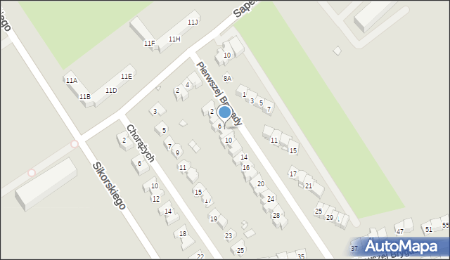 Brzeg, Pierwszej Brygady, 8, mapa Brzeg