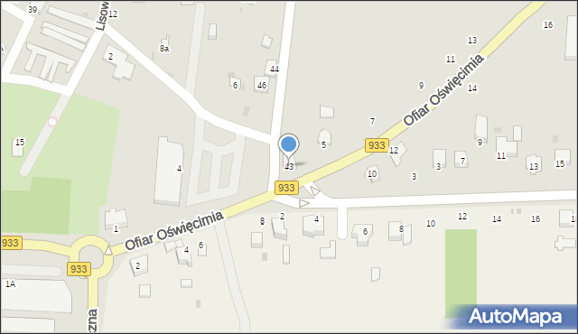 Brzeszcze, Piastowska, 43, mapa Brzeszcze