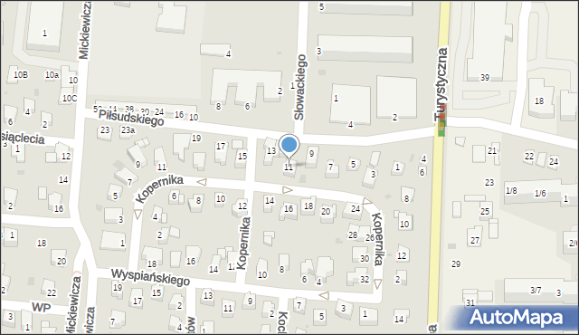 Brzeszcze, Piłsudskiego Józefa, marsz., 11, mapa Brzeszcze