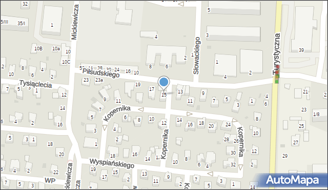 Brzeszcze, Piłsudskiego Józefa, marsz., 15, mapa Brzeszcze