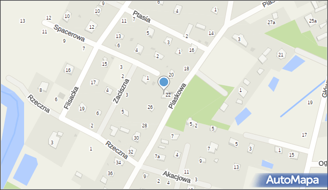 Brzeźce, Piaskowa, 24, mapa Brzeźce