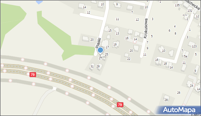 Brzezie, Piaski, 27, mapa Brzezie