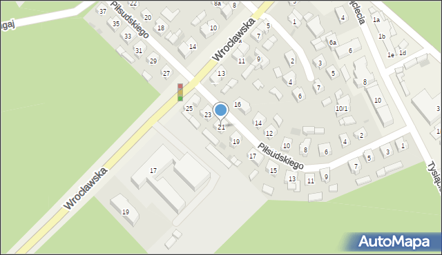 Brzeziny, Piłsudskiego Józefa, marsz., 21, mapa Brzeziny