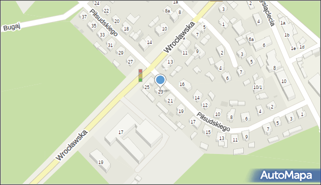 Brzeziny, Piłsudskiego Józefa, marsz., 23, mapa Brzeziny