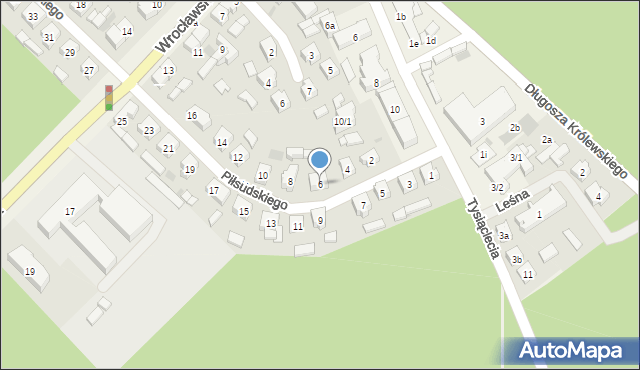 Brzeziny, Piłsudskiego Józefa, marsz., 6, mapa Brzeziny