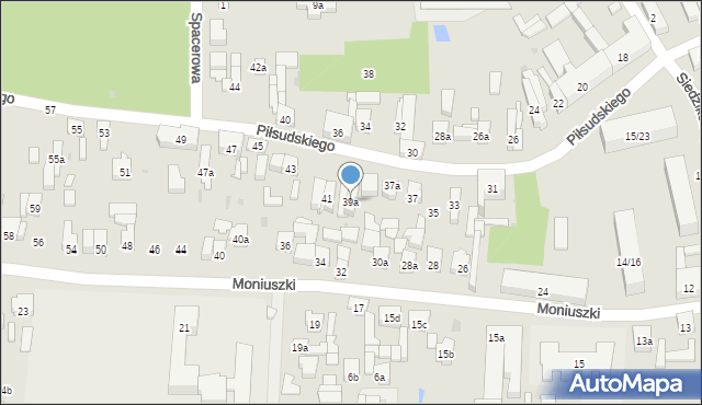 Brzeziny, Piłsudskiego Józefa, marsz., 39a, mapa Brzeziny