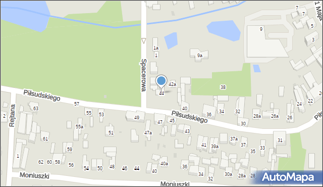 Brzeziny, Piłsudskiego Józefa, marsz., 44, mapa Brzeziny