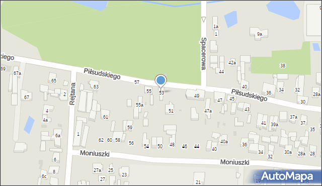 Brzeziny, Piłsudskiego Józefa, marsz., 53, mapa Brzeziny