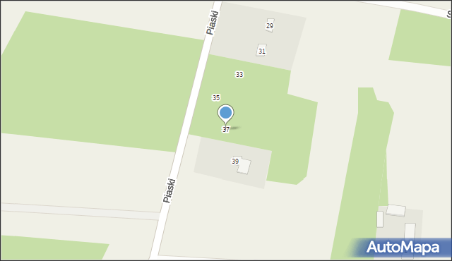 Brzóza, Piaski, 37, mapa Brzóza