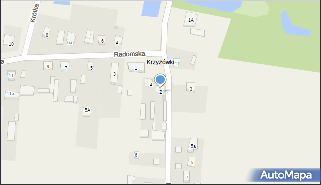 Brzóza, Pionkowska, 2, mapa Brzóza