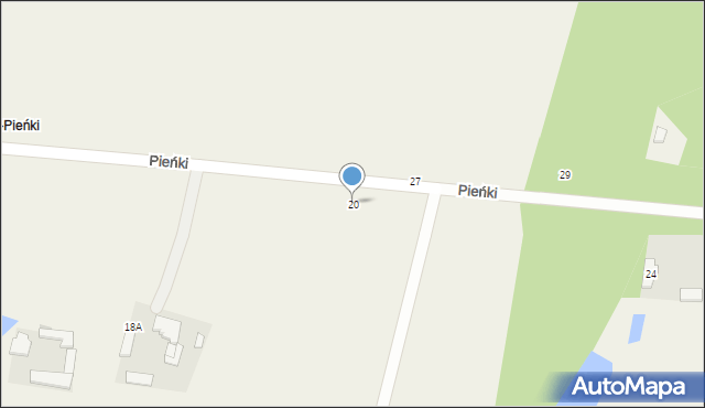 Buczek, Pieńki, 20, mapa Buczek