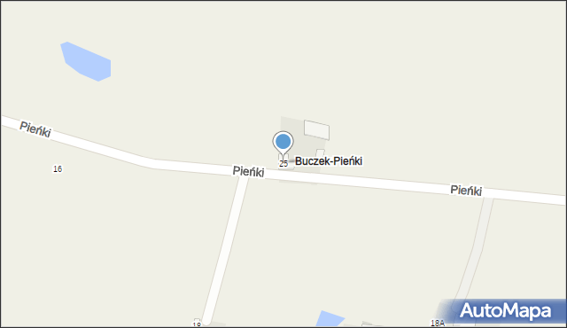 Buczek, Pieńki, 25, mapa Buczek