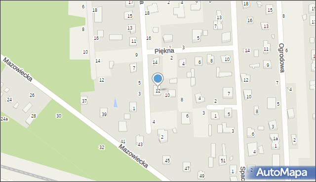 Budy Barcząckie, Piękna, 12, mapa Budy Barcząckie