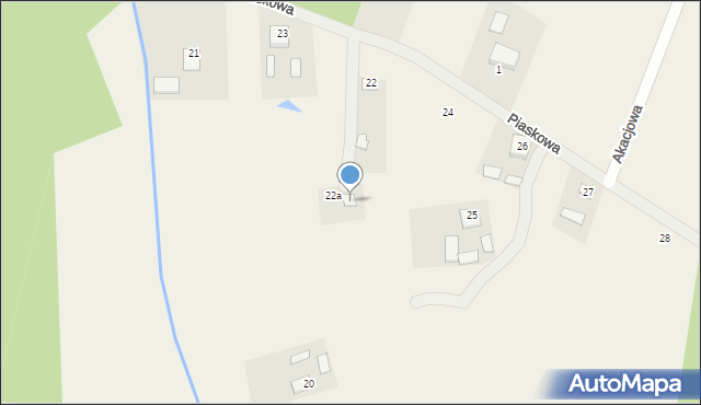 Budy-Kałki, Piaskowa, 23, mapa Budy-Kałki