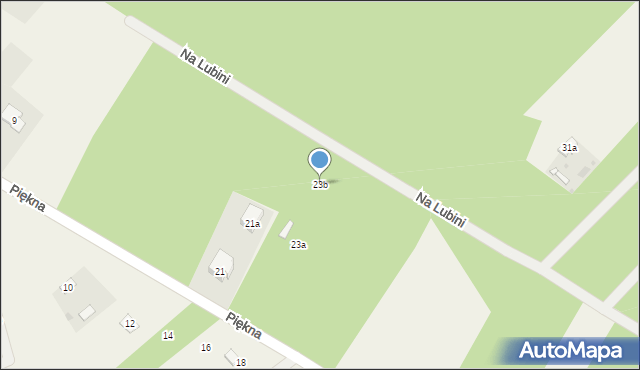 Budy Michałowskie, Piękna, 23b, mapa Budy Michałowskie