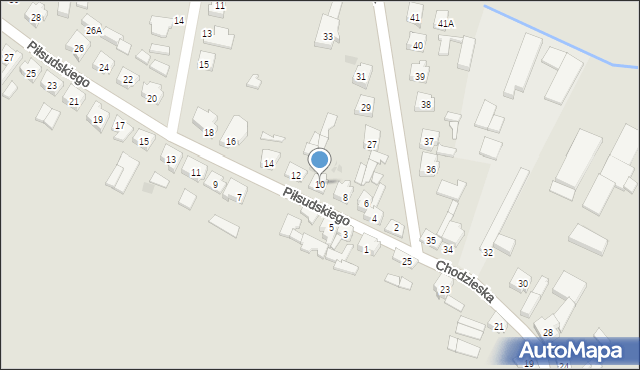Budzyń, Piłsudskiego Józefa, marsz., 10, mapa Budzyń