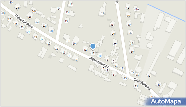 Budzyń, Piłsudskiego Józefa, marsz., 12, mapa Budzyń