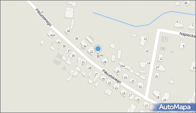Budzyń, Piłsudskiego Józefa, marsz., 30, mapa Budzyń