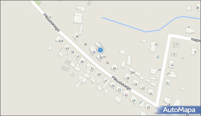 Budzyń, Piłsudskiego Józefa, marsz., 32, mapa Budzyń
