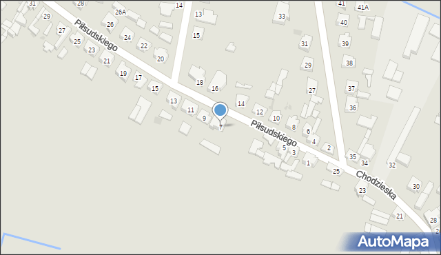 Budzyń, Piłsudskiego Józefa, marsz., 7, mapa Budzyń