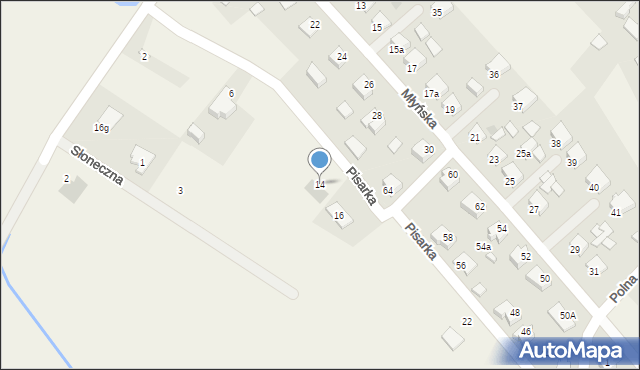 Bukowiec, Pisarka Stanisława, ks., 14, mapa Bukowiec