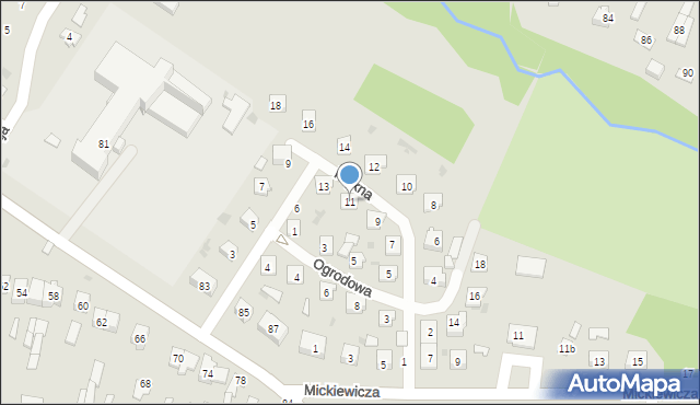 Bychawa, Piękna, 11, mapa Bychawa