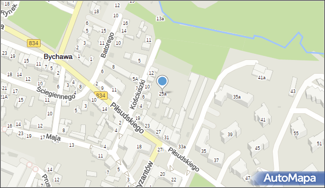 Bychawa, Piłsudskiego Józefa, marsz., 25a, mapa Bychawa