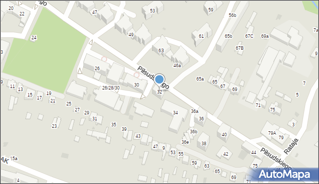 Bychawa, Piłsudskiego Józefa, marsz., 32, mapa Bychawa