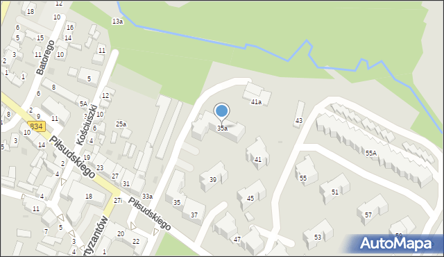 Bychawa, Piłsudskiego Józefa, marsz., 35a, mapa Bychawa