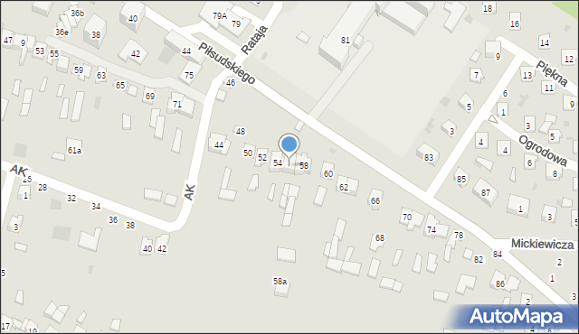 Bychawa, Piłsudskiego Józefa, marsz., 56, mapa Bychawa