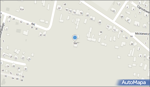 Bychawa, Piłsudskiego Józefa, marsz., 58a, mapa Bychawa