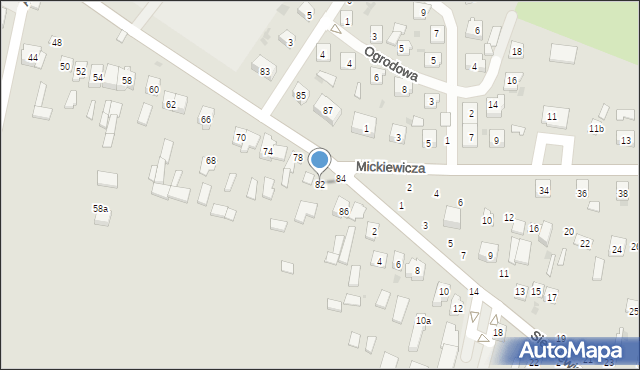 Bychawa, Piłsudskiego Józefa, marsz., 82, mapa Bychawa