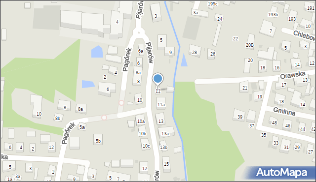 Bydgoszcz, Pijarów, 11, mapa Bydgoszczy