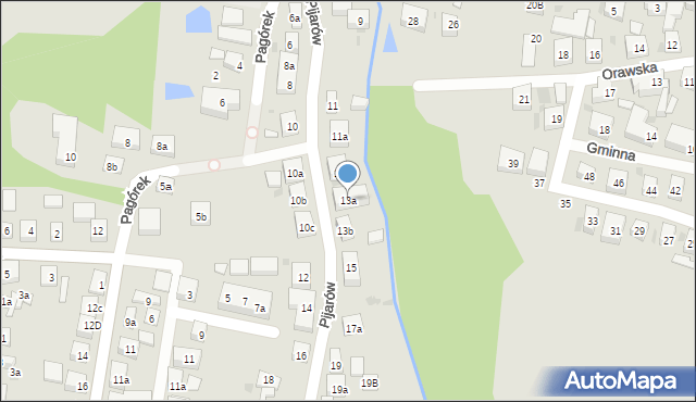 Bydgoszcz, Pijarów, 13a, mapa Bydgoszczy