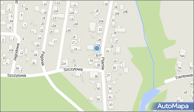 Bydgoszcz, Pijarów, 30, mapa Bydgoszczy