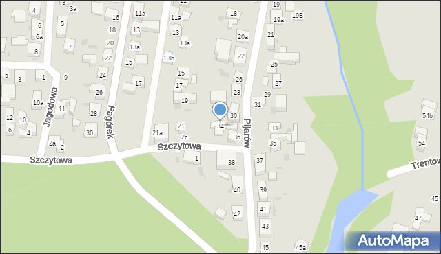 Bydgoszcz, Pijarów, 34, mapa Bydgoszczy