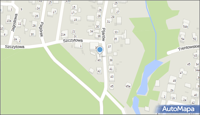 Bydgoszcz, Pijarów, 40a, mapa Bydgoszczy