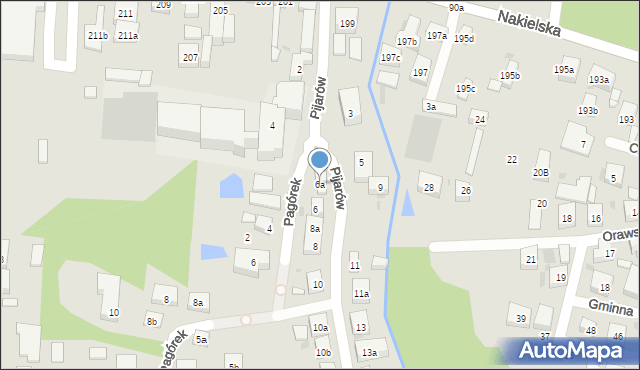 Bydgoszcz, Pijarów, 6a, mapa Bydgoszczy
