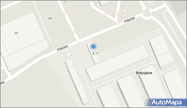 Bydgoszcz, Pilicka, 6, mapa Bydgoszczy